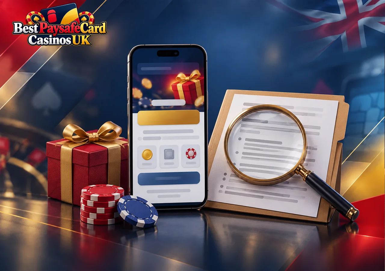 Casino bonus terms highlight wagering rules, expiry periods and conditions for PaysafeCard users.